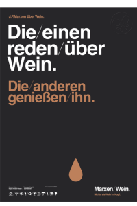 Die einen reden über Wein, die anderen...